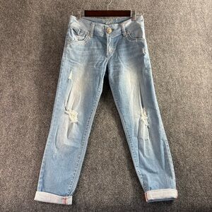 Something Brand Light Blue Distressed Ankle Jeans